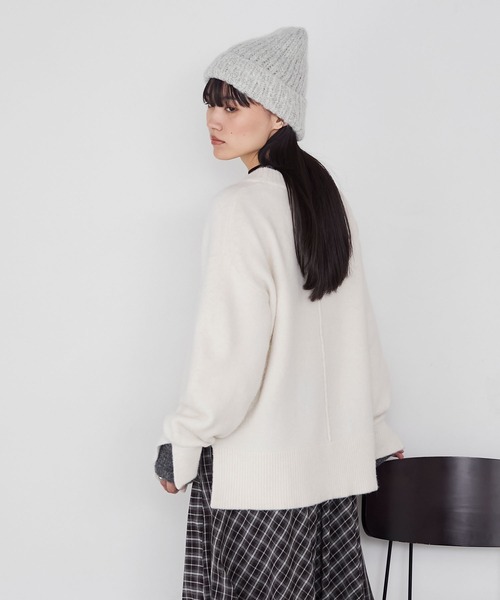 forksy.（フォルクシー）の「【forksy.】バルキーヤーンビーニー（ニットキャップ/ビーニー・レディース・モカ/グレー/アイボリー・FREE）」の14枚目の写真