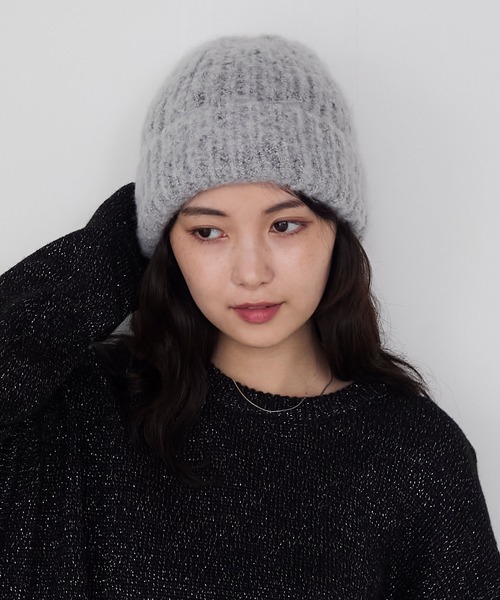 forksy.（フォルクシー）の「【forksy.】バルキーヤーンビーニー（ニットキャップ/ビーニー・レディース・モカ/グレー/アイボリー・FREE）」の19枚目の写真