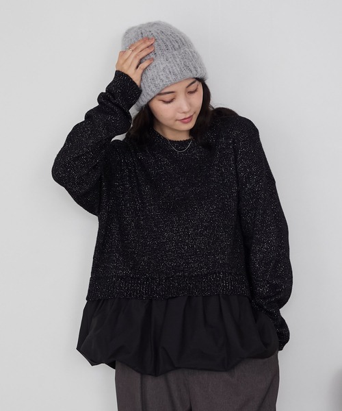 forksy.（フォルクシー）の「【forksy.】バルキーヤーンビーニー（ニットキャップ/ビーニー・レディース・モカ/グレー/アイボリー・FREE）」の20枚目の写真