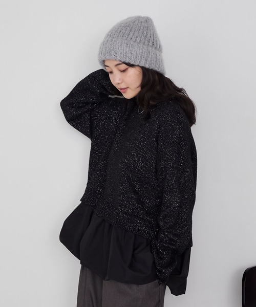 forksy.（フォルクシー）の「【forksy.】バルキーヤーンビーニー（ニットキャップ/ビーニー・レディース・モカ/グレー/アイボリー・FREE）」の22枚目の写真