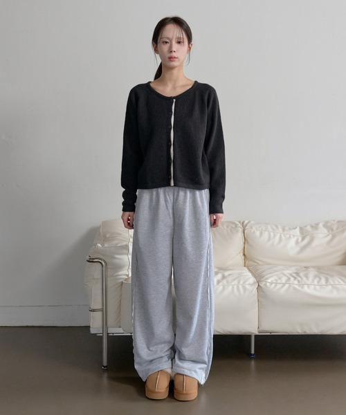 UNE MANSION（ユヌマンション）の「【ストリングによってシルエット変更可能】エッジレースバックポケットスウェットパンツ（スウェットパンツ・レディース・グレー/ブラック・FREE）」の17枚目の写真