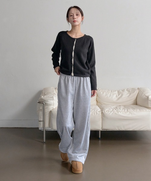 UNE MANSION（ユヌマンション）の「【ストリングによってシルエット変更可能】エッジレースバックポケットスウェットパンツ（スウェットパンツ・レディース・グレー/ブラック・FREE）」の7枚目の写真