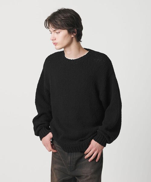 MONKEY TIME（モンキータイム）の「コットン スラブ クルーネック（ニット/セーター・メンズ・ライム/ブラック・S/M/L/XL）」の21枚目の写真