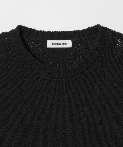 MONKEY TIME（モンキータイム）の「コットン スラブ クルーネック（ニット/セーター・メンズ・ライム/ブラック・S/M/L/XL）」の12枚目の写真