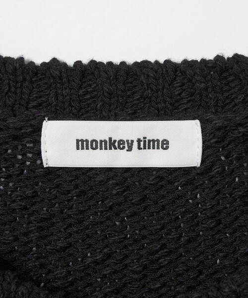 MONKEY TIME（モンキータイム）の「コットン スラブ クルーネック（ニット/セーター・メンズ・ライム/ブラック・S/M/L/XL）」の8枚目の写真