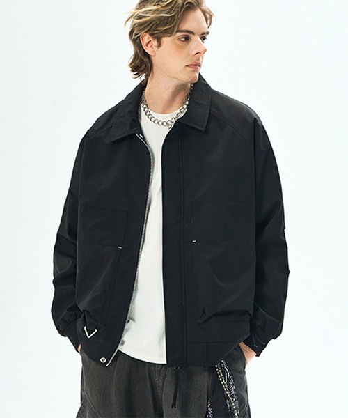 aimoha(アイモハ)の「ジップアップジャケット/zip-up jacket(ナイロンジャケット・メンズ・ダークベージュ/ブラック/オフホワイト・LARGE/MEDIUM)」の19枚目の写真