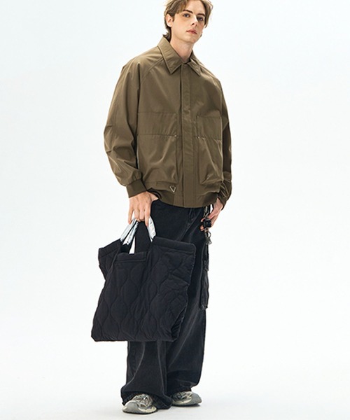aimoha(アイモハ)の「ジップアップジャケット/zip-up jacket(ナイロンジャケット・メンズ・ダークベージュ/ブラック/オフホワイト・LARGE/MEDIUM)」の12枚目の写真