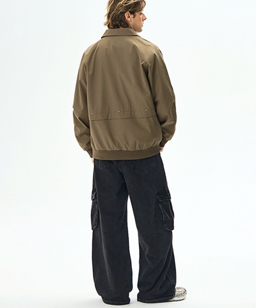 aimoha(アイモハ)の「ジップアップジャケット/zip-up jacket(ナイロンジャケット・メンズ・ダークベージュ/ブラック/オフホワイト・LARGE/MEDIUM)」の15枚目の写真