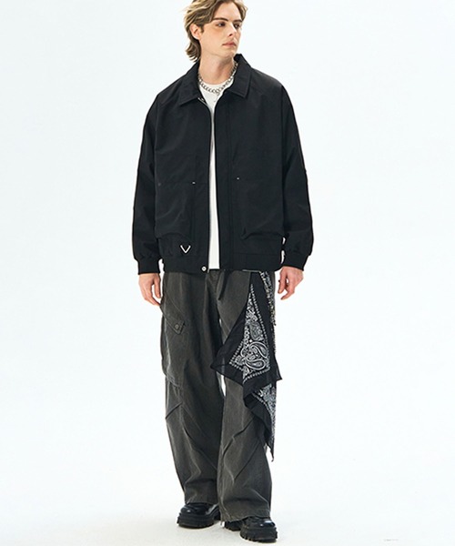 aimoha(アイモハ)の「ジップアップジャケット/zip-up jacket(ナイロンジャケット・メンズ・ダークベージュ/ブラック/オフホワイト・LARGE/MEDIUM)」の22枚目の写真