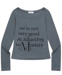 A'GEM/9 × .kom 『MUCENT/ムーセント』 MASAKA LETTERING U-NECK LONG SLEEVE T/レタリングUネック 長袖カットソー