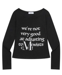 A'GEM/9 × .kom 『MUCENT/ムーセント』 MASAKA LETTERING U-NECK LONG SLEEVE T/レタリングUネック 長袖カットソー