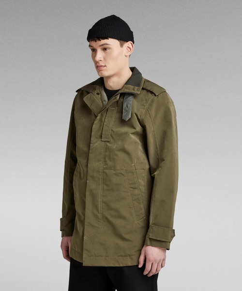 G-STAR(ジースター)の「Garber 3 In 1Transeasonal Trench/ミリタリーディテールミドルレングスコート/インナー取り外し可能(ミリタリージャケット・メンズ・ダークオリーブ・X-LARGE/LARGE/MEDIUM/SMALL)」の7枚目の写真
