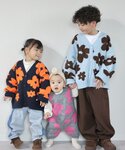 CIAOPANIC TYPY（チャオパニックティピー）の「【KIDS】【ジュニアサイズあり】総柄フラワーニットカーデ（カーディガン/ボレロ・XX-LARGE）」