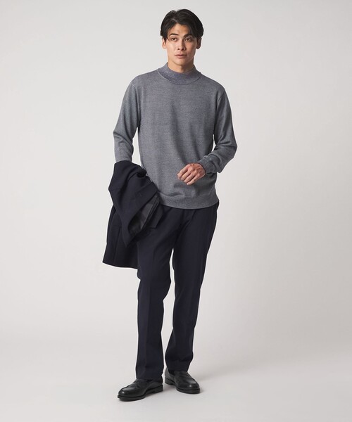 A DAY IN THE LIFE UNITED ARROWS（アデイインザライフユナイテッドアローズ）の「テンジク ボーダー モックネック ニット-ウォッシャブル-＜A DAY IN THE LIFE＞（ニット/セーター・メンズ・ロイヤルブルー/モカ・L/M/S）」の8枚目の写真