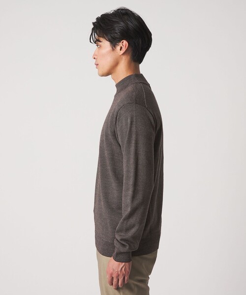 A DAY IN THE LIFE UNITED ARROWS（アデイインザライフユナイテッドアローズ）の「テンジク ボーダー モックネック ニット-ウォッシャブル-＜A DAY IN THE LIFE＞（ニット/セーター・メンズ・ロイヤルブルー/モカ・L/M/S）」の10枚目の写真