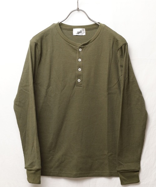 ARCHIVER(アーカイバ)の「【RES】【RDS】ヘンリーネック サーマルロングスリーブTシャツ(Tシャツ/カットソー・レディース・ライトピンク/グレー/ベージュ/カーキ・X-LARGE/LARGE/MEDIUM)」の3枚目の写真