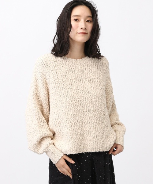 studio CLIP（スタディオクリップ）の「《natural by clip》3ゲージドルマンプルオーバー（ニット/セーター・レディース・グレー/ブラック/アイボリー・FREE）」の3枚目の写真