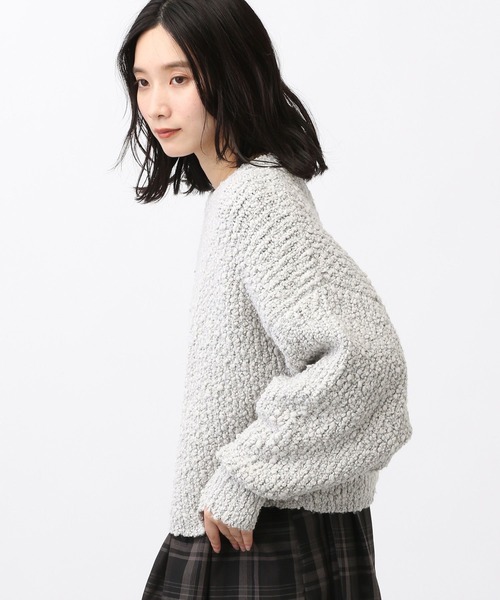 studio CLIP（スタディオクリップ）の「《natural by clip》3ゲージドルマンプルオーバー（ニット/セーター・レディース・グレー/ブラック/アイボリー・FREE）」の4枚目の写真