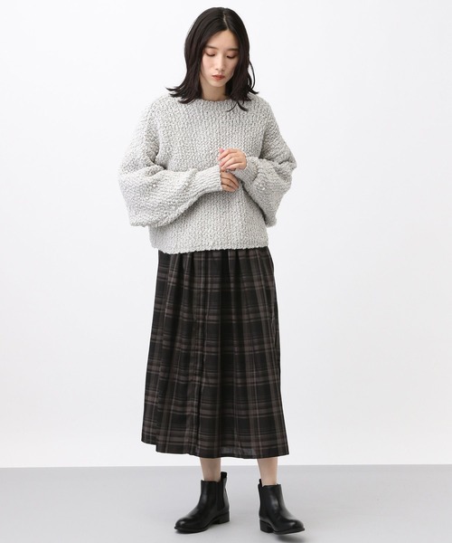 studio CLIP（スタディオクリップ）の「《natural by clip》3ゲージドルマンプルオーバー（ニット/セーター・レディース・グレー/ブラック/アイボリー・FREE）」の5枚目の写真