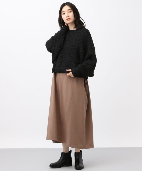 studio CLIP（スタディオクリップ）の「《natural by clip》3ゲージドルマンプルオーバー（ニット/セーター・レディース・グレー/ブラック/アイボリー・FREE）」の9枚目の写真