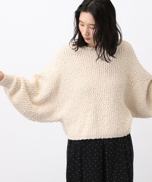 studio CLIP（スタディオクリップ）の「《natural by clip》3ゲージドルマンプルオーバー（ニット/セーター・レディース・グレー/ブラック/アイボリー・FREE）」の11枚目の写真