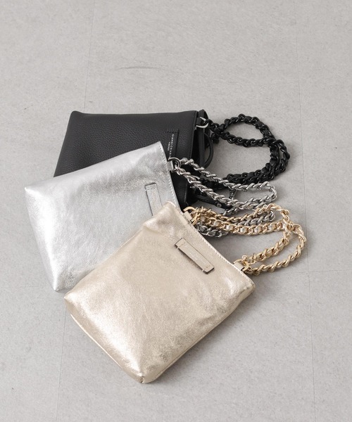 GIANNI CHIARINI（ジャンニ キアリーニ）の「ＣＡＭＩＬＬＡバッグ（ショルダーバッグ・レディース・ブラック/シルバー/ゴールド・FREE）」の12枚目の写真