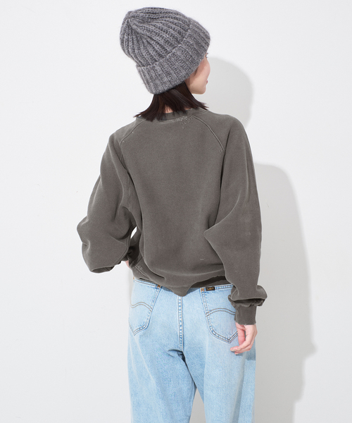 Collegiate Pacific(カレッジエイトパシフィック)の「Collegiate Pacific SLOBE別注 ダメージスウェット(スウェット・レディース・チャコールグレー/ベージュ/ブラウン・FREE)」の10枚目の写真
