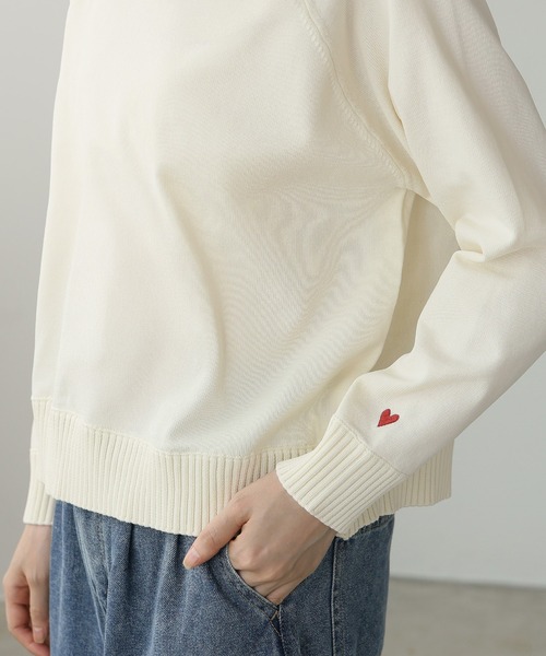 セール】ハート刺繍ワンポイントニット（ニット/セーター）｜itto