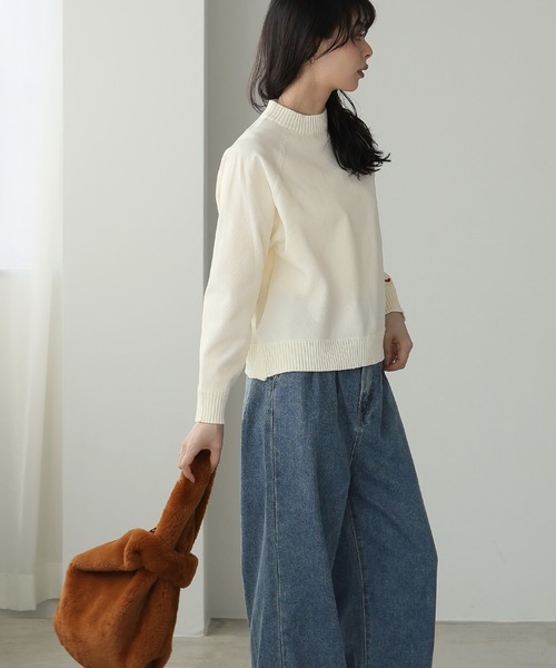 セール】ハート刺繍ワンポイントニット（ニット/セーター）｜itto