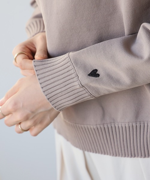 セール】ハート刺繍ワンポイントニット（ニット/セーター）｜itto
