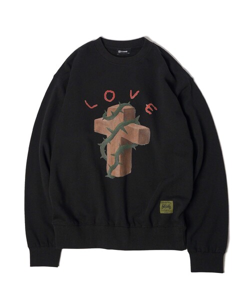 Subciety(サブサエティ)の「Thorn cross sweat shirt(スウェット・メンズ・グレー/ブラック/ストーン・SMALL/MEDIUM/LARGE/X-LARGE/XX-LARGE)」の14枚目の写真