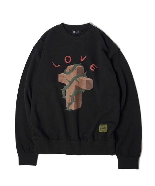 Subciety(サブサエティ)の「Thorn cross sweat shirt(スウェット・メンズ・グレー/ブラック/ストーン・SMALL/MEDIUM/LARGE/X-LARGE/XX-LARGE)」の4枚目の写真
