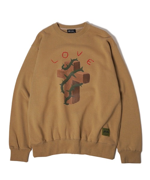 Subciety(サブサエティ)の「Thorn cross sweat shirt(スウェット・メンズ・グレー/ブラック/ストーン・SMALL/MEDIUM/LARGE/X-LARGE/XX-LARGE)」の6枚目の写真