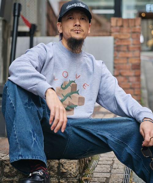 Subciety(サブサエティ)の「Thorn cross sweat shirt(スウェット・メンズ・グレー/ブラック/ストーン・SMALL/MEDIUM/LARGE/X-LARGE/XX-LARGE)」の12枚目の写真