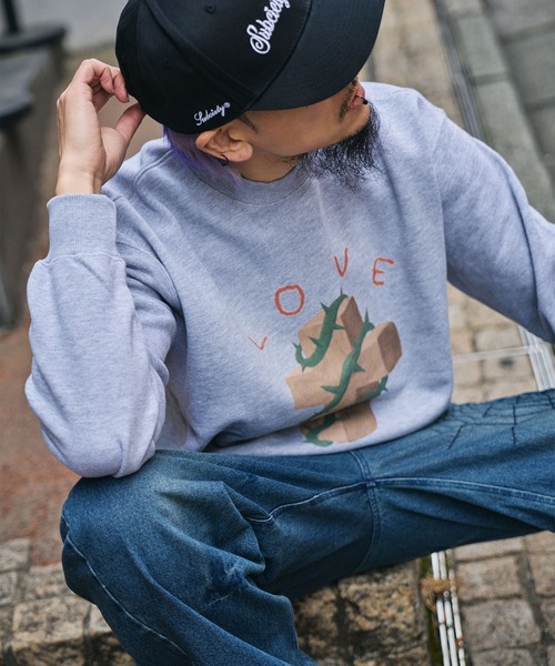 Subciety(サブサエティ)の「Thorn cross sweat shirt(スウェット・メンズ・グレー/ブラック/ストーン・SMALL/MEDIUM/LARGE/X-LARGE/XX-LARGE)」の10枚目の写真