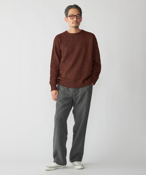 SHIPS（シップス）の「SHIPS: 〈手洗い可能〉カラー ネップ ニット（ニット/セーター・メンズ・オフホワイト/ブラウン/ネイビー/ブラック・SMALL/MEDIUM/LARGE/X-LARGE）」の6枚目の写真