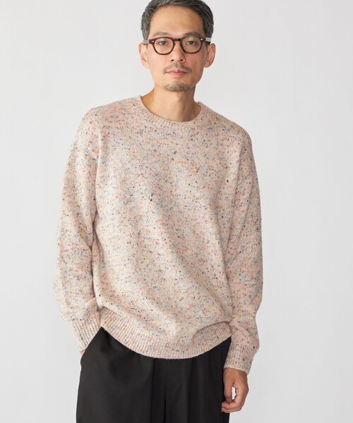 SHIPS（シップス）の「SHIPS: 〈手洗い可能〉カラー ネップ ニット（ニット/セーター・メンズ・オフホワイト/ブラウン/ネイビー/ブラック・SMALL/MEDIUM/LARGE/X-LARGE）」の13枚目の写真
