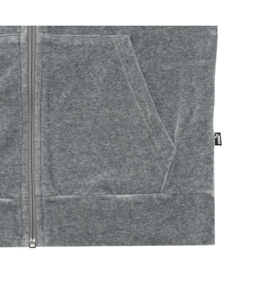 PUMA（プーマ）の「PUMA プーマ ウィメンズ ベロア フルジップ フーディ（パーカー・レディース・ブラック/ヘザーグレー・X-LARGE/SMALL/LARGE/MEDIUM）」の10枚目の写真