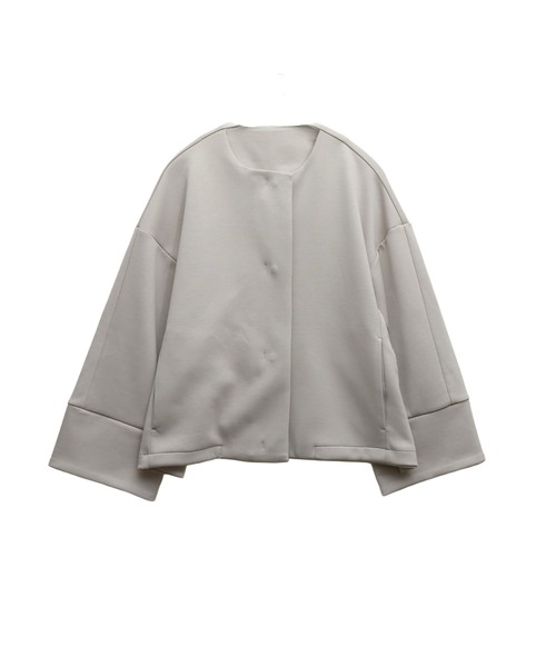 libelle more（リベル モア）の「ダンボールポンチコクーンノーカラージャケット 通勤やオケージョンにも◎ 体型カバー（ノーカラージャケット・レディース・モカ/ブラック/カーキ/グレイッシュベージュ/チャコールグレー・M）」の18枚目の写真