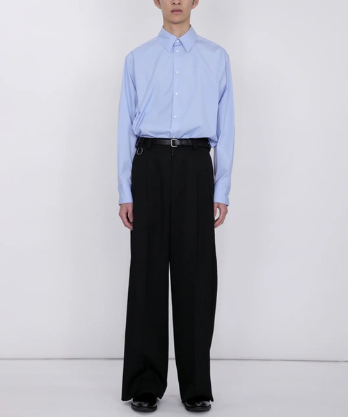 th products(ティーエイチプロダクト)の「【th products/ティーエイチプロダクツ】Extra Volumed Tapered Pants(スラックス・メンズ・グレー/ブラック・1/2)」の9枚目の写真
