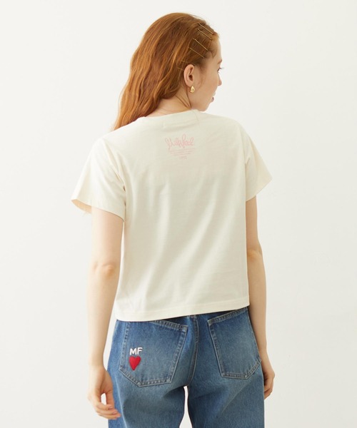 MILKFED.(ミルクフェド)の「HANDWRITTEN HEART COMPACT S/S TEE(Tシャツ/カットソー・レディース・オフホワイト/ライトピンク/チャコール・M/S)」の5枚目の写真