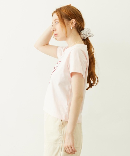 MILKFED.(ミルクフェド)の「HANDWRITTEN HEART COMPACT S/S TEE(Tシャツ/カットソー・レディース・オフホワイト/ライトピンク/チャコール・M/S)」の10枚目の写真