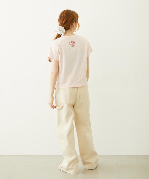 MILKFED.(ミルクフェド)の「HANDWRITTEN HEART COMPACT S/S TEE(Tシャツ/カットソー・レディース・オフホワイト/ライトピンク/チャコール・M/S)」の13枚目の写真