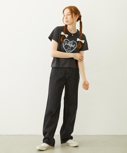 MILKFED.(ミルクフェド)の「HANDWRITTEN HEART COMPACT S/S TEE(Tシャツ/カットソー・レディース・オフホワイト/ライトピンク/チャコール・M/S)」の18枚目の写真