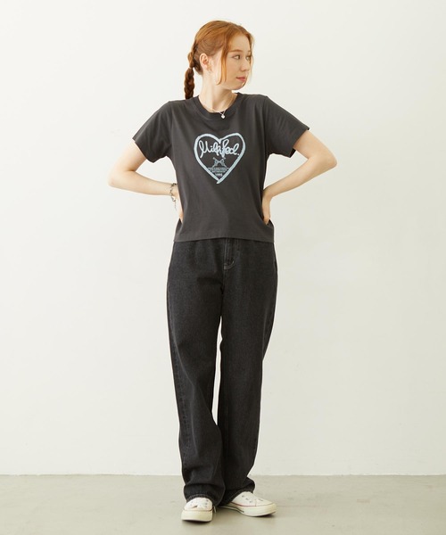 MILKFED.(ミルクフェド)の「HANDWRITTEN HEART COMPACT S/S TEE(Tシャツ/カットソー・レディース・オフホワイト/ライトピンク/チャコール・M/S)」の19枚目の写真