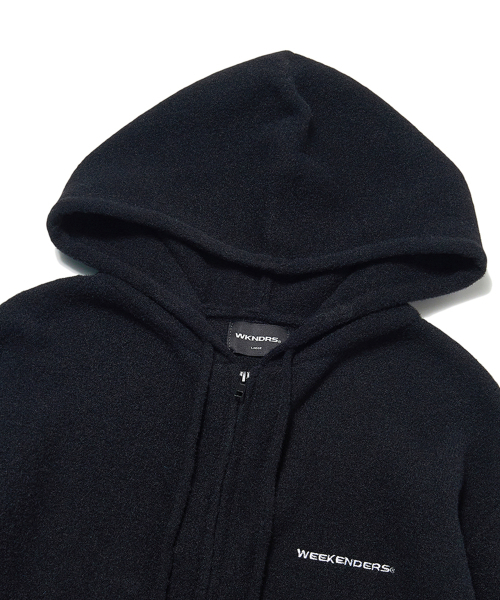WKNDRS(ウィーキャンドース)の「HAIRY KNIT ZIPUP HOODIE (BLACK)(パーカー・レディース・その他・X-LARGE/MEDIUM/LARGE)」の3枚目の写真