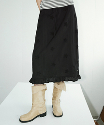 RENSE（レンセ）の「Star Frill Long Skirt Black（スカート）」