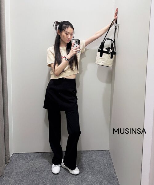 TTUDEMENT(トュードメント)の「LAYERED FLARE SKIRT PANTS BLACK(その他パンツ・レディース・その他・SMALL/MEDIUM)」の4枚目の写真