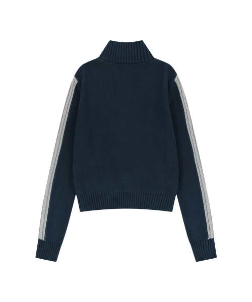 AAKAM(アーカム)の「Sun Jacquard Zip-Up Sweater (Navy)(ニット/セーター・レディース・その他・1/2)」の2枚目の写真