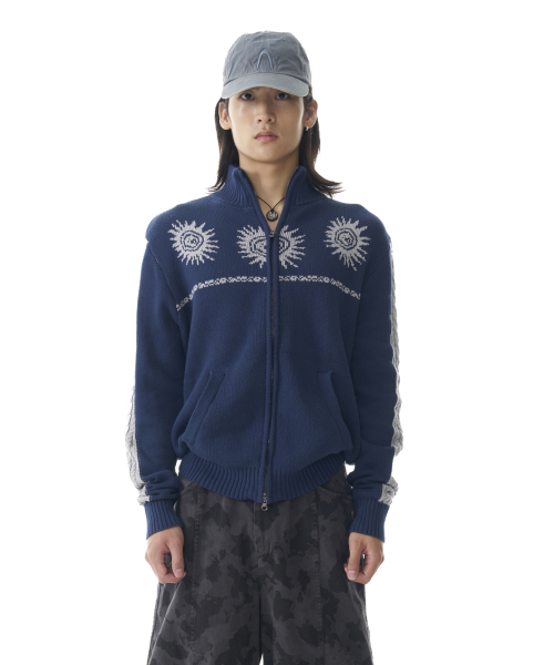 AAKAM(アーカム)の「Sun Jacquard Zip-Up Sweater (Navy)(ニット/セーター・レディース・その他・1/2)」の8枚目の写真